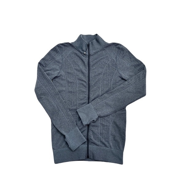 Lorna Jane Sweaters - Lorna Jane Active Seamless Gray Charcoal Athletic Zip Jacket Sweater